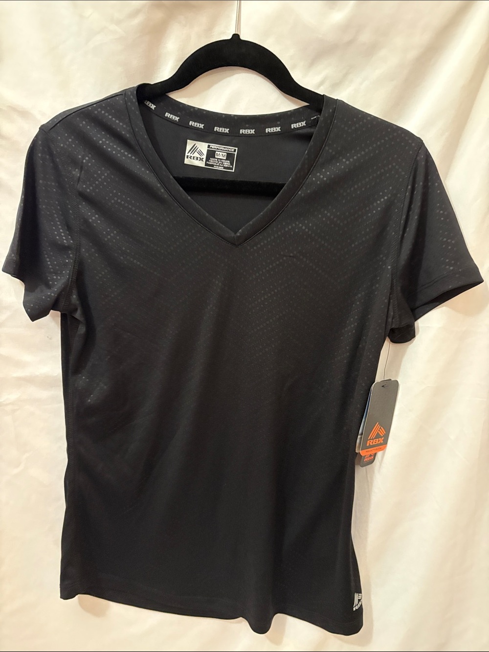 Reebok Black Women's Short-Sleeve V-Neck Performance Tee